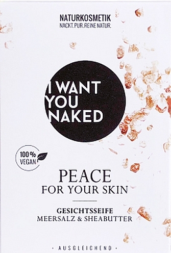 Gesichtsseife Meersalz & Sheabutter - I Want You Naked Peace For Your Skin Face Soap  — Bild N1