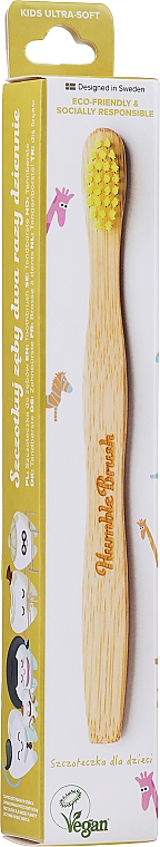 Bambuszahnbürste für Kinder weich gelb - Humble Brush — Bild N1