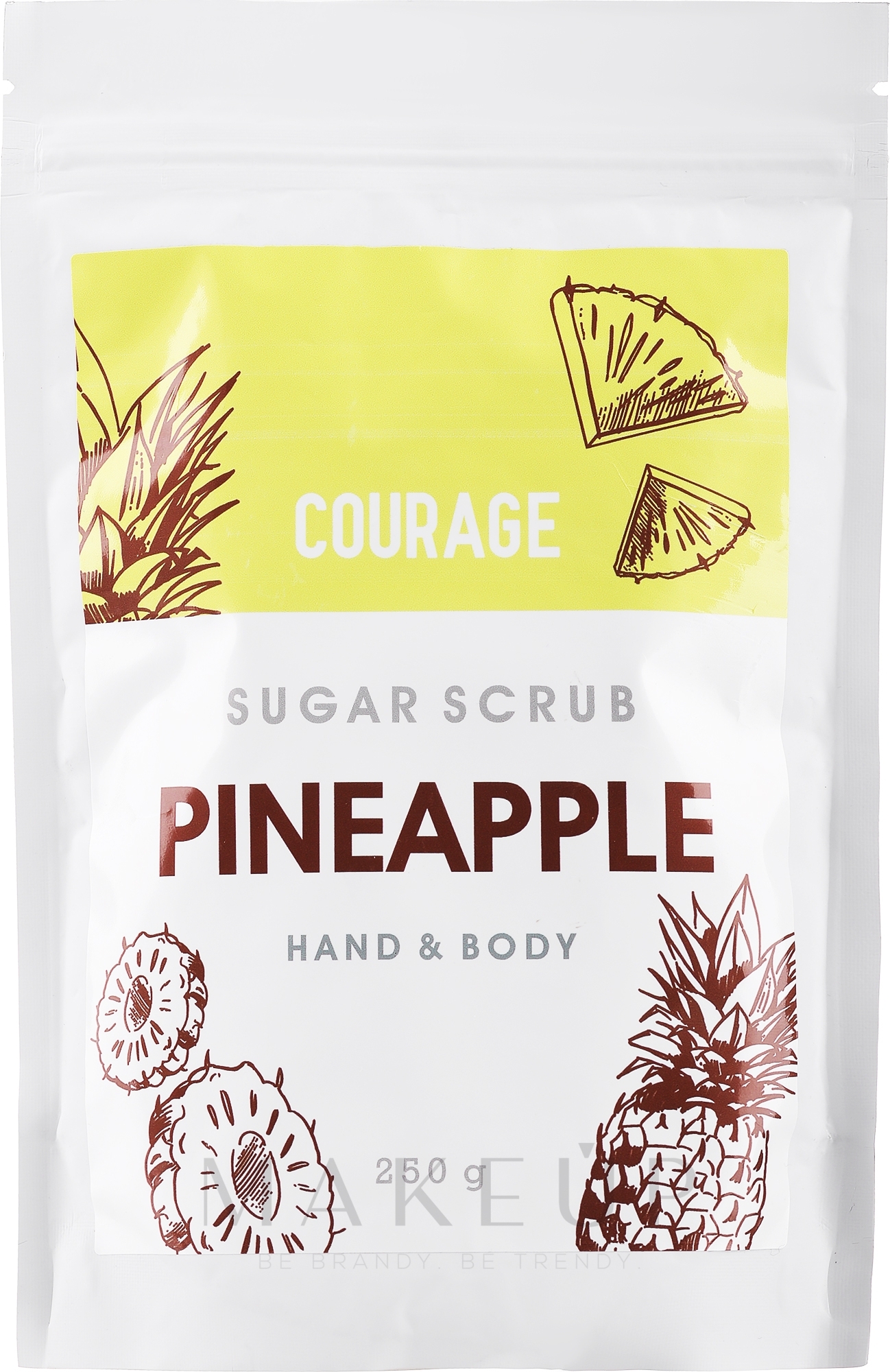 Zuckerpeeling für Hände und Köroper mit Ananas - Courage Pineapple Hands & Body Sugar Scrub (Refill) — Bild 250 g