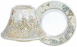 Düfte, Parfümerie und Kosmetik Duftkerzen-Set - Yankee Candle Gold and Pearl Mosaic Large Set (Lampenschirm & Teller)