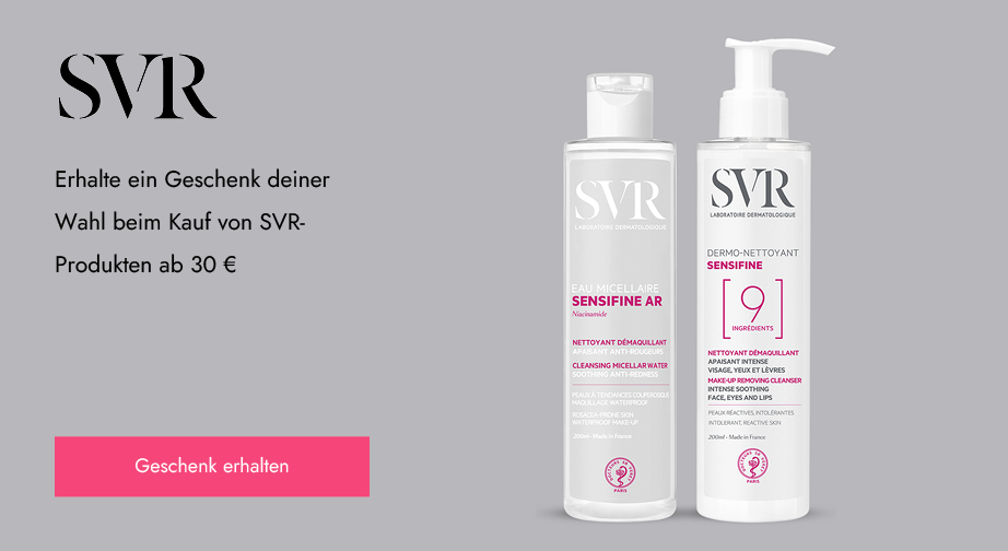 Erhalte ein Geschenk deiner Wahl beim Kauf von SVR-Produkten ab 30 €.