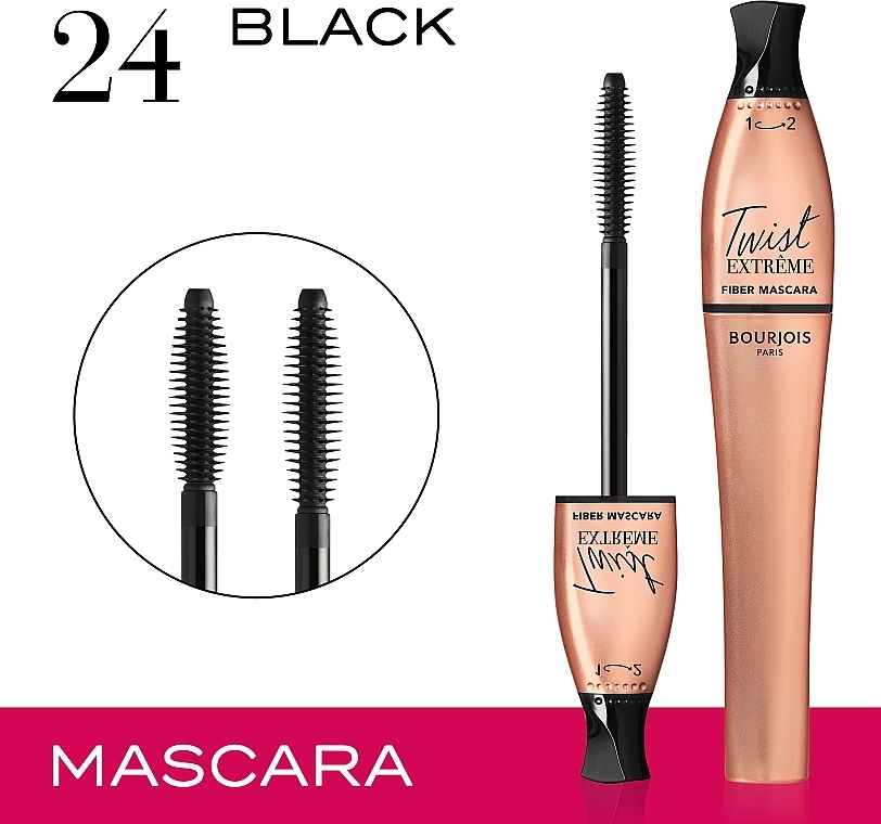 Mascara mehr Wimpernvolumen - Bourjois Fiber Mascara Twist Up Extreme Volume — Bild N5