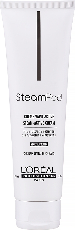 Glättende Creme für dickes Haar - L'Oreal Professionnel Steampod Steam-Active Cream Vegetal Protein  — Bild N1