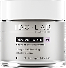 Düfte, Parfümerie und Kosmetik Gesichtslifting-Creme für den Tag - Idolab Revive Forte 3% Lifting And Brightening Rich Day Cream 