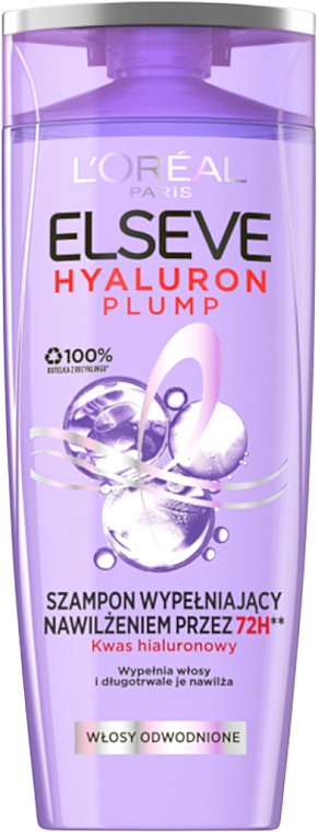 Haarshampoo mit Hyaluronsäure - L'Oreal Paris Elvive Hyaluron Plump — Bild N1