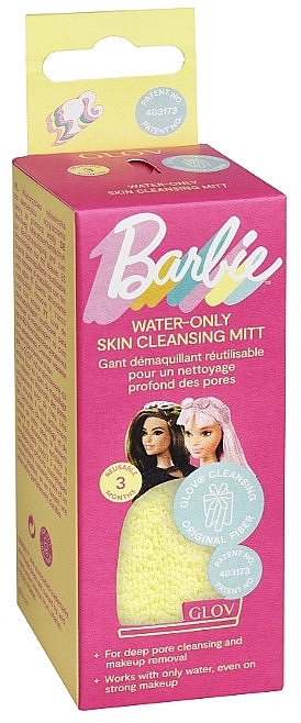 Handschuh zum Abschminken Barbie gelb - Glov Water-Only Cleansing Mitt Barbie Baby Banana  — Bild N2