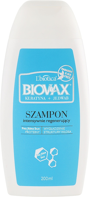 Haarshampoo mit Keratin und Seide - Biovax Keratin + Silk Shampoo — Bild N4