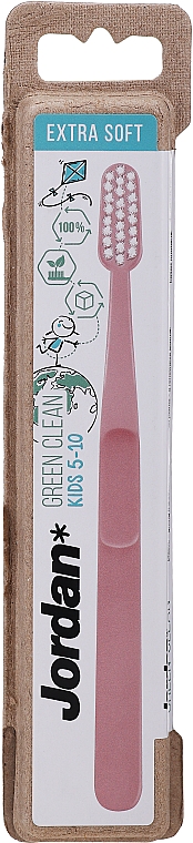 Kinderzahnbürste extra weich 5-10 Jahre Green Clean rosa - Jordan Green Clean Kids — Bild N1