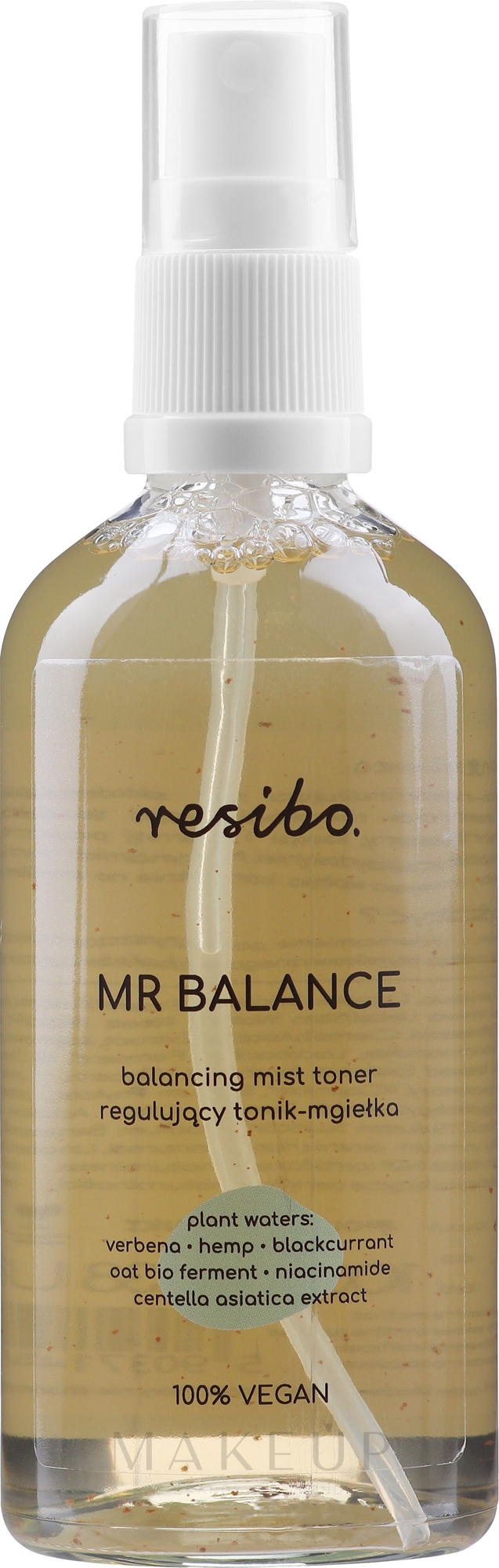 Beruhigendes und ausgleichendes Gesichtstonikum in Sprayform mit Betain und Pflanzenextrakten - Resibo Mr Balance Balancing Mist Toner — Bild 100 ml