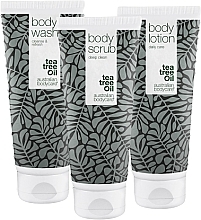 Düfte, Parfümerie und Kosmetik Set - Australian Bodycare 3 Steps To Smoothing Skin Kit (sh/gel/200ml + b/scrub/200ml + b/lot/200ml)