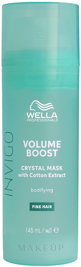 Volumen-Maske für feines Haar - Wella Professionals Invigo Volume Boost Crystal Mask — Bild 145 ml