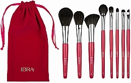 Düfte, Parfümerie und Kosmetik Make-up Pinselset im roten Etui 8 St. - Ibra Brush Candy Set