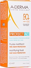 Mattierendes Sonnenschutzfluid für das Gesicht SPF 50+ - A-Derma Protect AC Mattifying Fluid SPF 50 — Bild N2