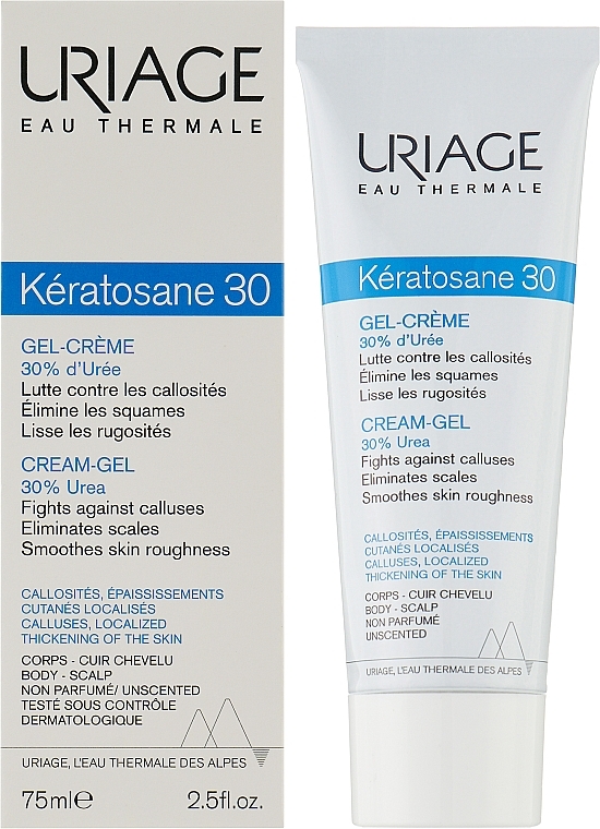 Pflegende Gel-Creme für Schwielen und lokalisierte Hautverdichtungen mit 30% Harnstoff - Uriage Keratosane 30 Gel-Cream — Bild N4