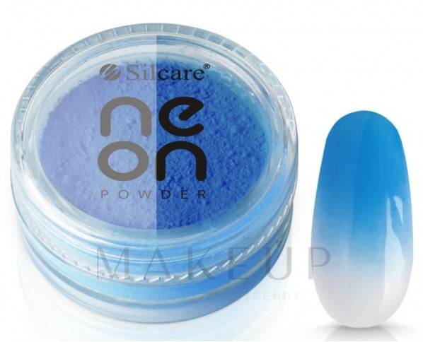 Glitterpuder für Nägel - Silcare Neon Powder — Bild Blue