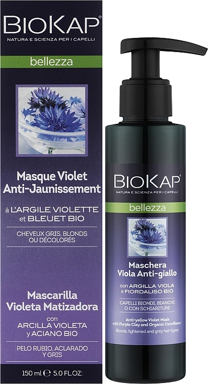 Maske gegen gelbes Haar - BiosLine Biokap Violet Anti-Jaune Mask — Bild N2