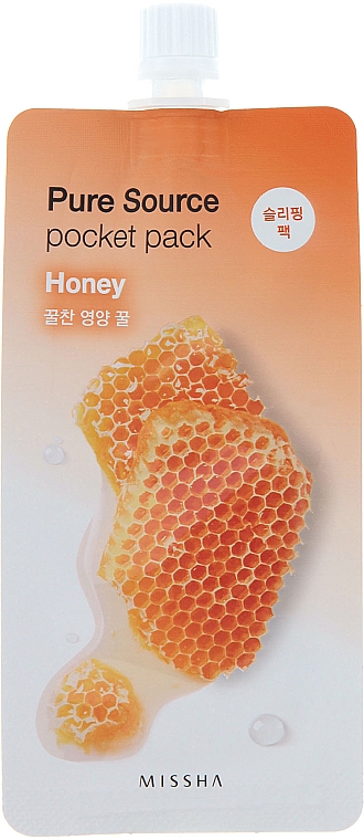 Nachtmaske für das Gesicht mit Honig-Extrakt - Missha Pure Source Pocket Pack Honey — Bild N1