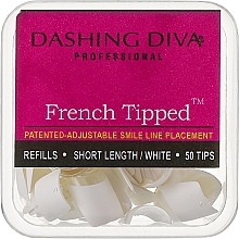 Düfte, Parfümerie und Kosmetik French Nagel-Tips - Dashing Diva French Tipped Long White 50 Tips Size 3