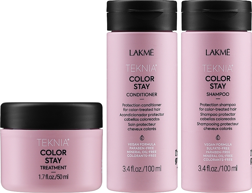 Farbschutz-Set für coloriertes Haar - Lakme Teknia Color Stay (shm/100ml + conditio/100ml + mask/50ml) — Bild N2
