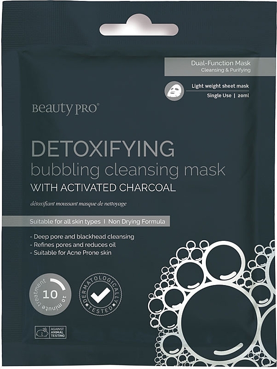 Gesichtsmaske zur Entgiftung mit Aktivkohle - BeautyPro Detoxifying Foaming Mask With Activated Charcoal — Bild N1