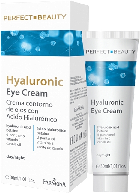 Creme für die Augenpartie mit Hyaluronsäure - Farmona Perfect Beauty Hyaluronic Eye Cream — Bild N1