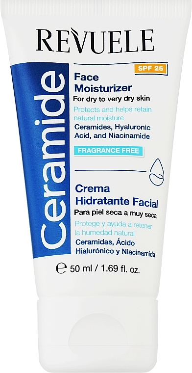 Feuchtigkeitsspendende Gesichtscreme - Revuele Ceramide Face Moisturizer SPF25 — Bild N1