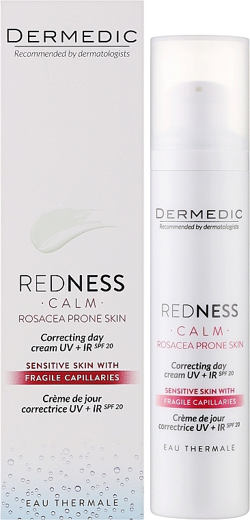 Korrigierende Gesichtscreme für den Tag - Dermedic Redness Calm Correcting Day Cream UV + IR — Bild N2