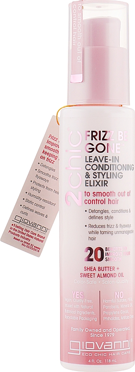 Conditioner-Styler für das Haar - Giovanni Frizz Be Gone Conditioning & Styling Elixir To Smooth Out Of Control Hair — Bild N1