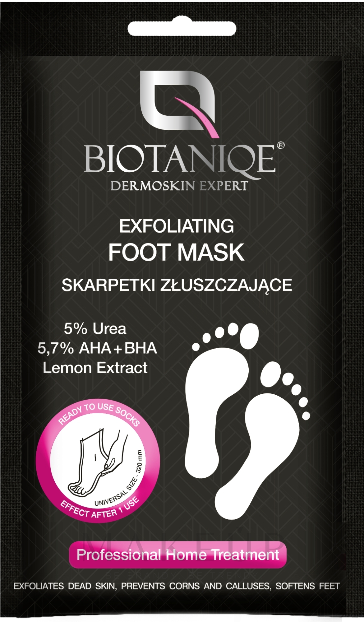 Maske für die Beine Zitrone - Biotaniqe Regenerating Foot Mask Extract Lemon — Bild 2 x 15 ml