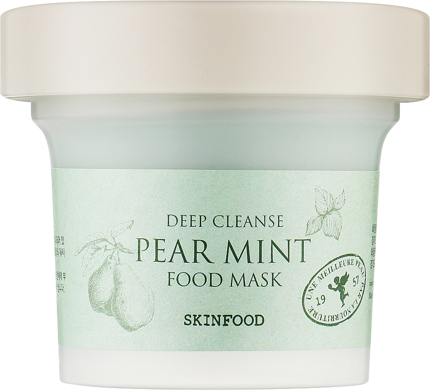 Tiefenreinigende Gesichtsmaske mit Birnen- und Minzextrakt - Skinfood Pear Mint Food Mask — Bild N1