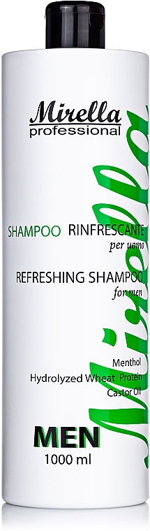 Shampoo für Männer mit Menthol und Rizinusöl - Mirella Professional Shampoo — Bild N2