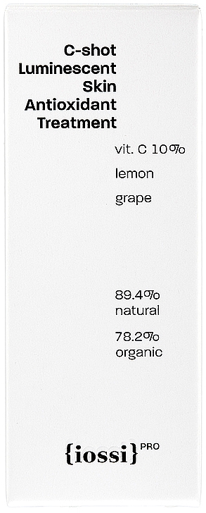 Feuchtigkeitsspendendes und aufhellendes Gesichtsserum mit Vitamin C, Zitrone und Traube - Iossi C-Shot Luminescent Skin Antioxidant Treatment — Bild N3