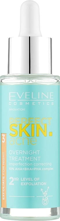 Gesichtsserum für die Nacht - Eveline Cosmetics Perfect Skin.acne Exfoliate For Night — Bild N1