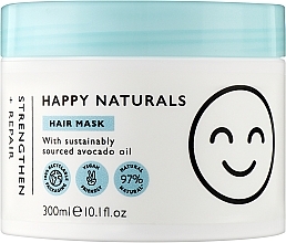 Maske zur Stärkung und Wiederherstellung des Haares - Happy Naturals Strengthen & Repair Hair Mask — Bild N1