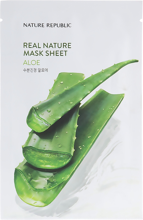 Tuchmaske mit Aloe-Extrakt - Nature Republic Real Nature Aloe Mask Sheet — Bild N1