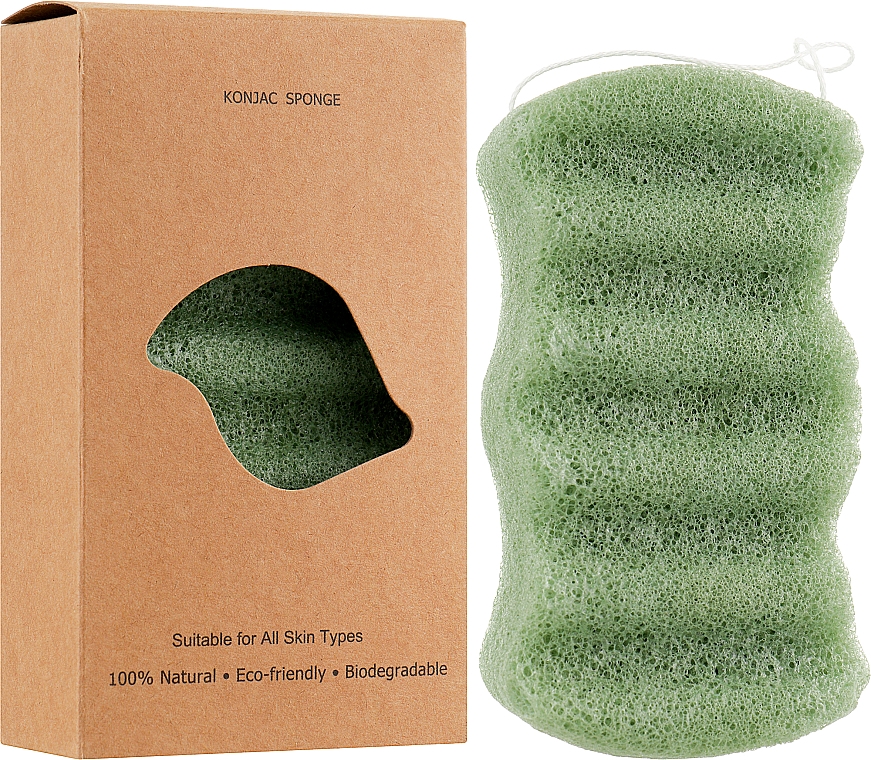 Konjac Schwamm Grüner Tee - Cosmo Shop Konjac Sponge Craft Box — Bild N2