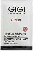 Düfte, Parfümerie und Kosmetik Feuchttücher für das Gesicht - Gigi Acnon Triple Acid Rapid Wipes