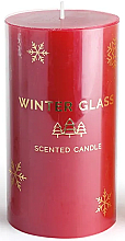 Duftkerze rot 7x19 cm - Artman Winter Glass — Bild N1