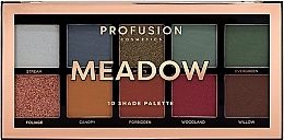 Düfte, Parfümerie und Kosmetik Lidschatten-Palette - Profusion Cosmetics Meadow 10 Shades Eyeshadow Palette