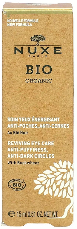 Augencreme - Nuxe Bio Organic Reviving Eye Care Anti-Puffiness Anti-Dark — Bild N2