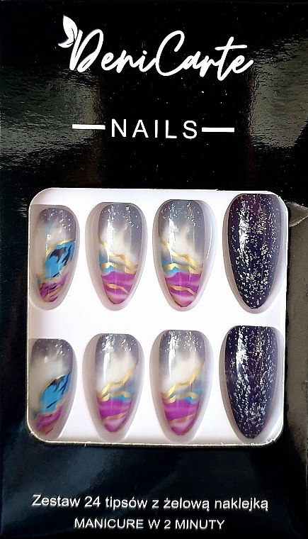 Künstliche Nägel in Mandelform 24 St. - Deni Carte Nails 7080  — Bild N1