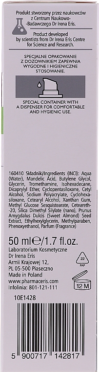Nachtcreme-Peeling mit 10% Mandelsäure - Pharmaceris T Sebo-Almond-Peel Exfoliting Night Cream — Bild N3
