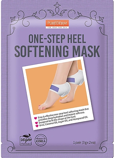 Maske zur Erweichung der Fersen - Purederm One-step Heel Softening Mask	 — Bild N1