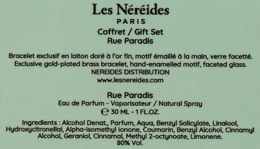 Les Nereides Rue Paradis - Duftset (Eau de Parfum 30ml + Armband 1 St. + Kosmetiktasche 1 St.)  — Bild N5