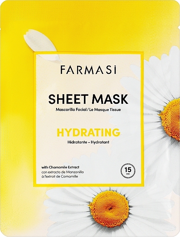 Feuchtigkeitsspendende Tuchmaske mit Kamille - Farmasi Dr.C.Tuna Sheet Mask Hydrating — Bild N1