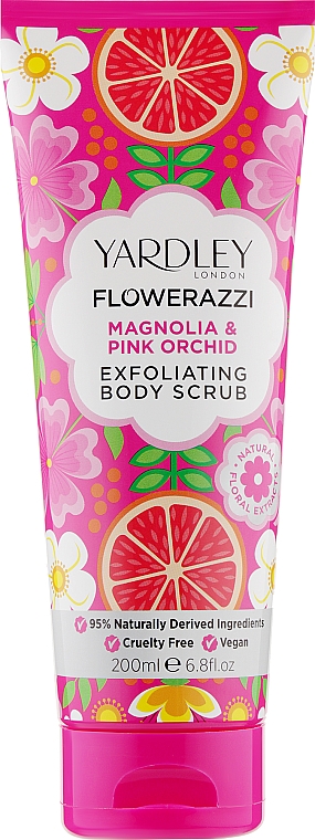 Körperpeeling mit Magnolie & rosa Orchidee - Yardley Flowerazzi Magnolia & Pink Orchid Exfoliating Body Scrub — Bild N1