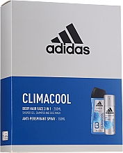 Düfte, Parfümerie und Kosmetik Körperpflegeset - Adidas Climacool For Men (Antiperspirant Deospray 150ml + Duschgel 250ml)