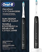 Elektrische Zahnbürste - Oral-B Pulsonic Slim Clean 2000 Black — Bild N2