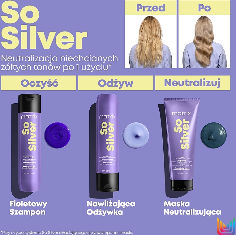Shampoo zur Neutralisierung unerwünschter Gelb-Reflexe - Matrix Total Results Color Obsessed So Silver Shampoo — Bild N14