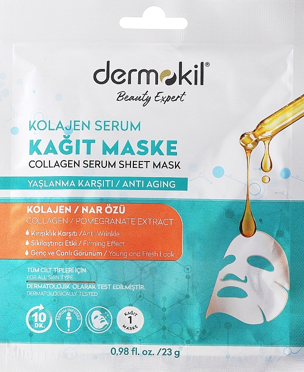 Tuchmaske-Serum mit Kollagen - Dermokil Clay & Collagen Serum Sheet Mask — Bild N1